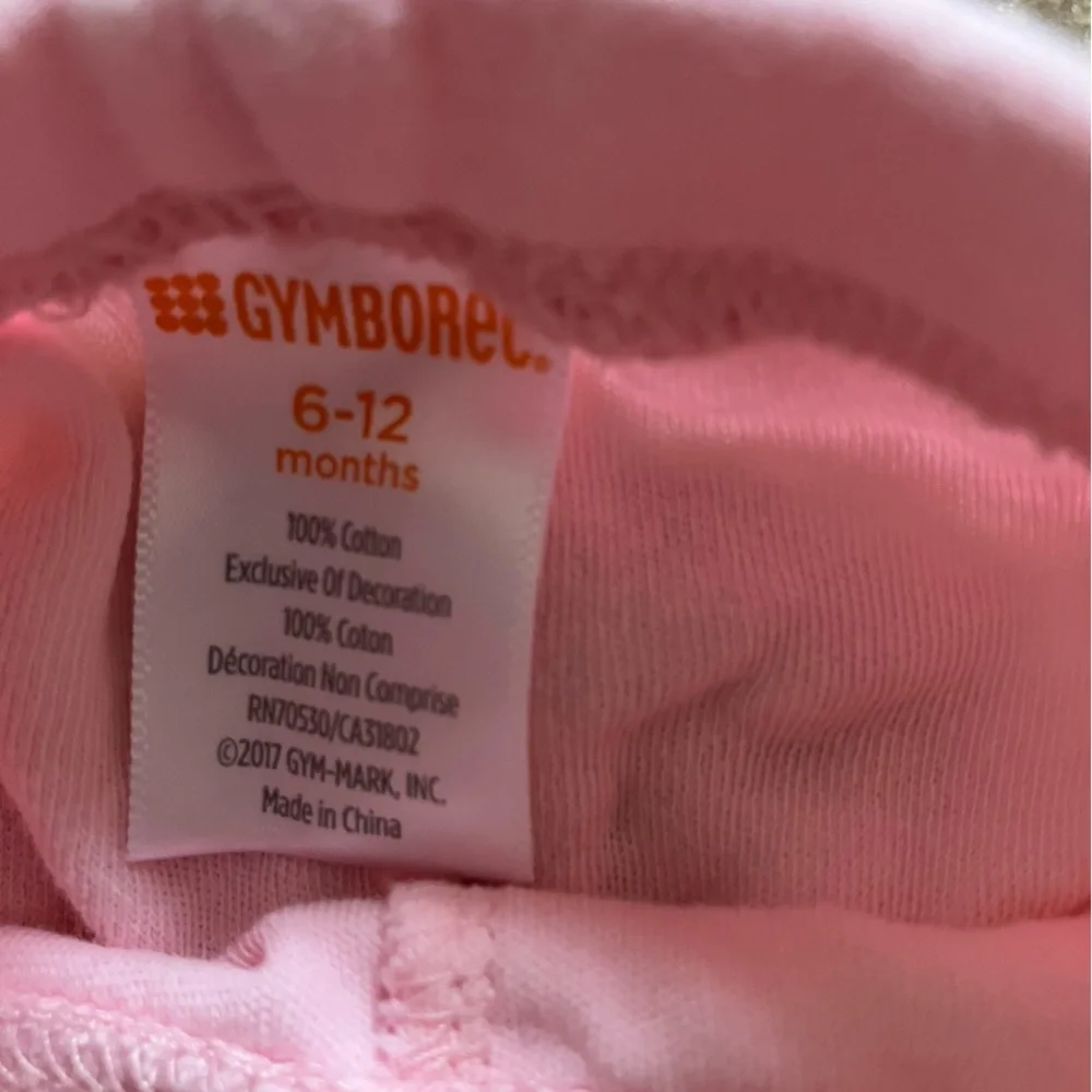 Gymboree Pink and Green Striped Dress with Leggings